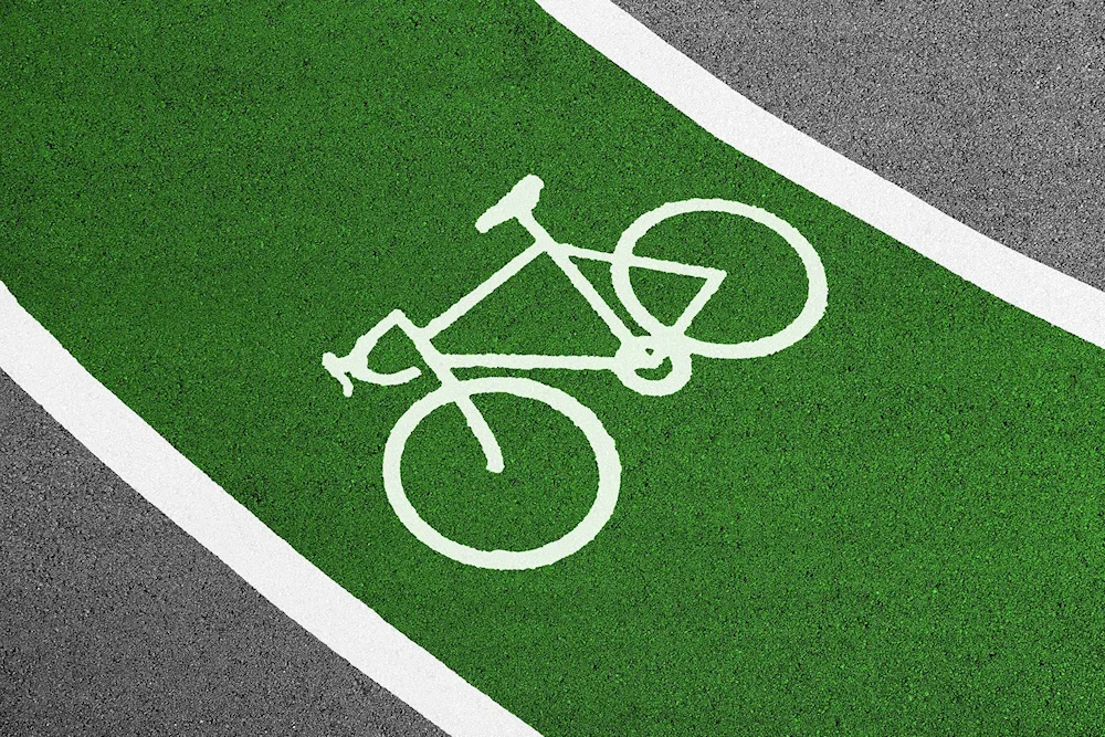 Bike lane markings