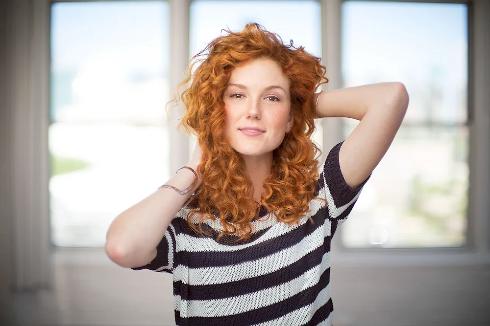 Polina Belyavina red curly red hair