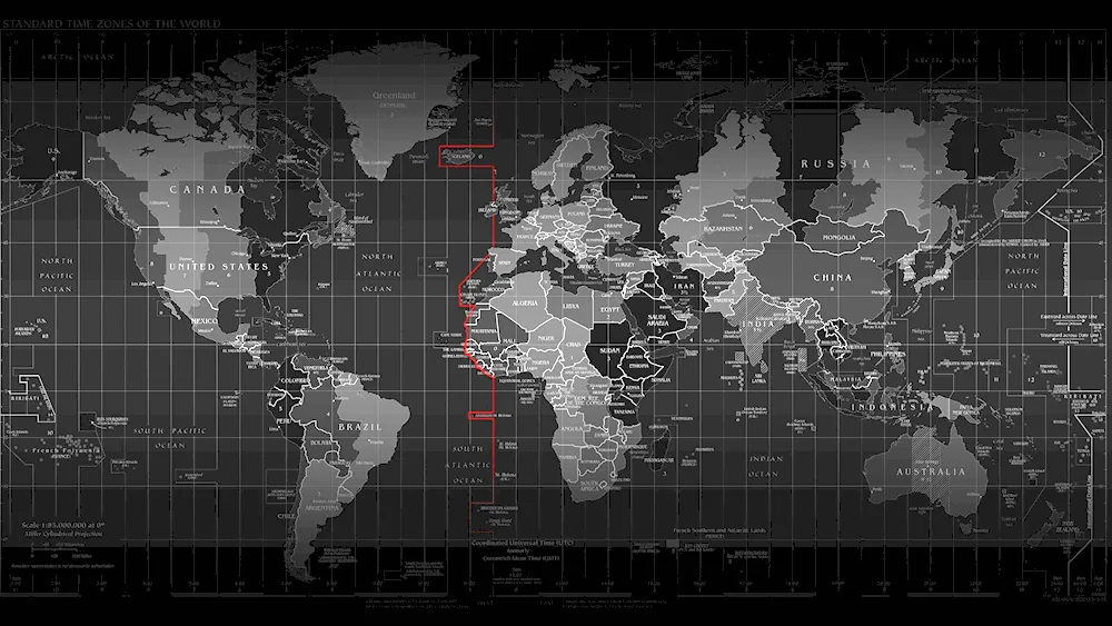 Political map of the world 2022 and flags of the countries