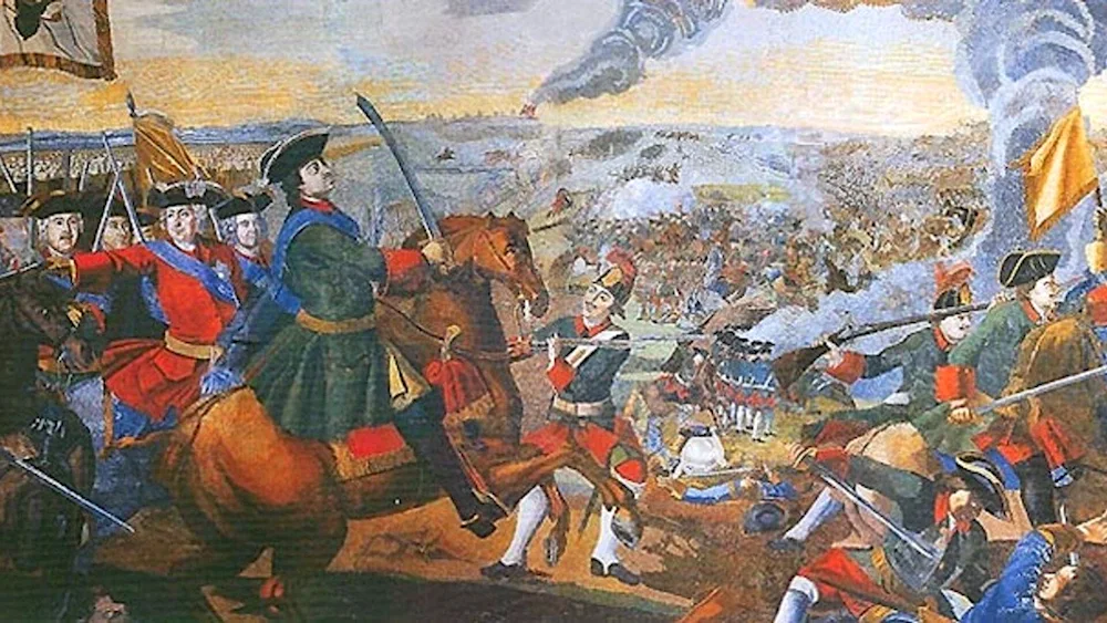 Poltava Battle mosaic by M V Lomonosov