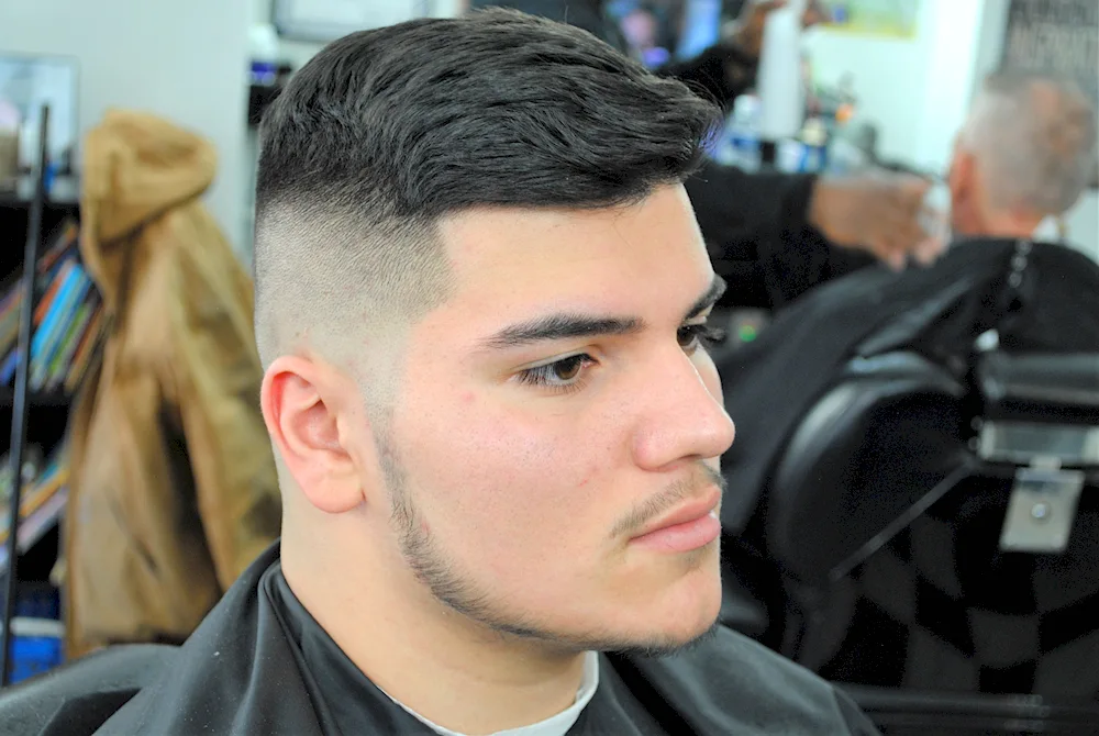 Fade cropped haircut