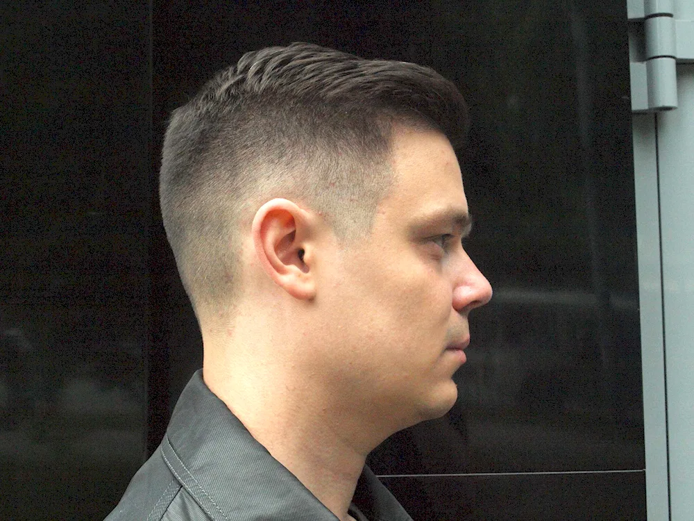 Paul Caesar semi-box haircut
