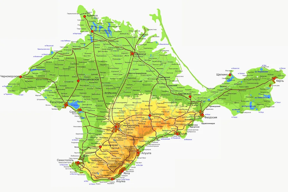 Crimean map outlines