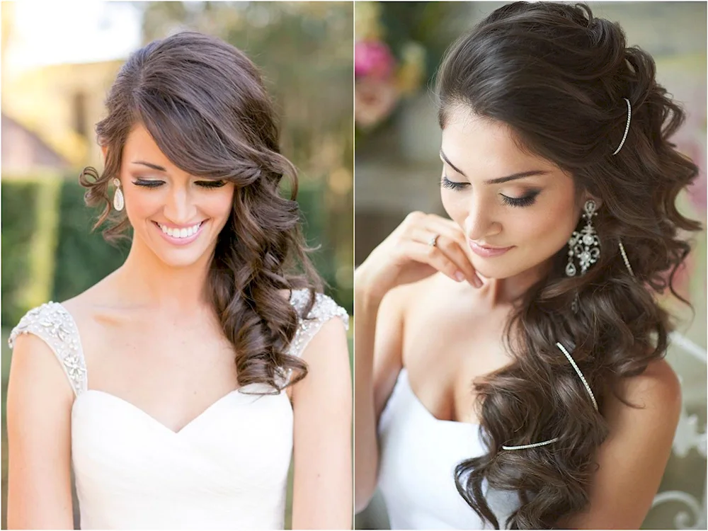 Gathered hairstyles for long hair