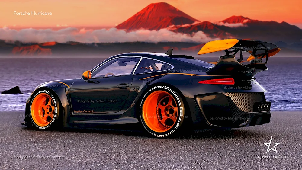 Porsche 911 neon