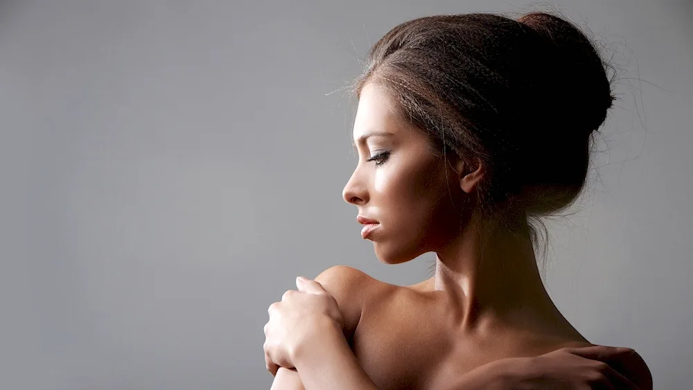 Girl portrait in profile