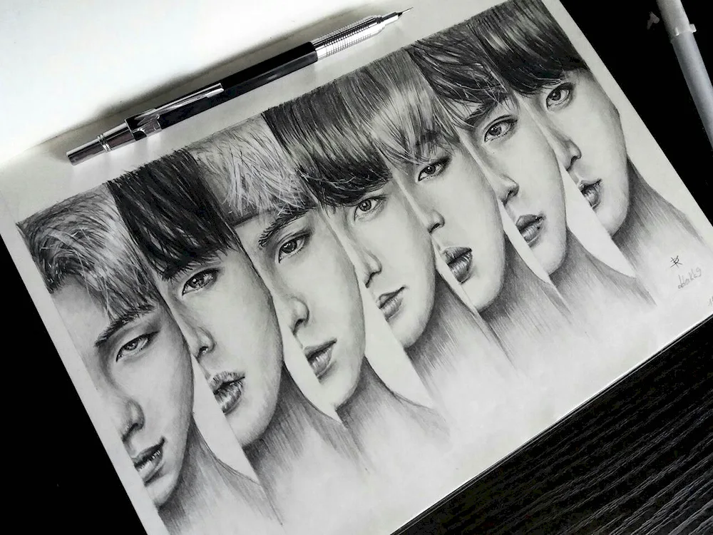 BTS members' portraits