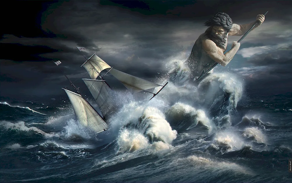 Poseidon painting by Aivazovsky.