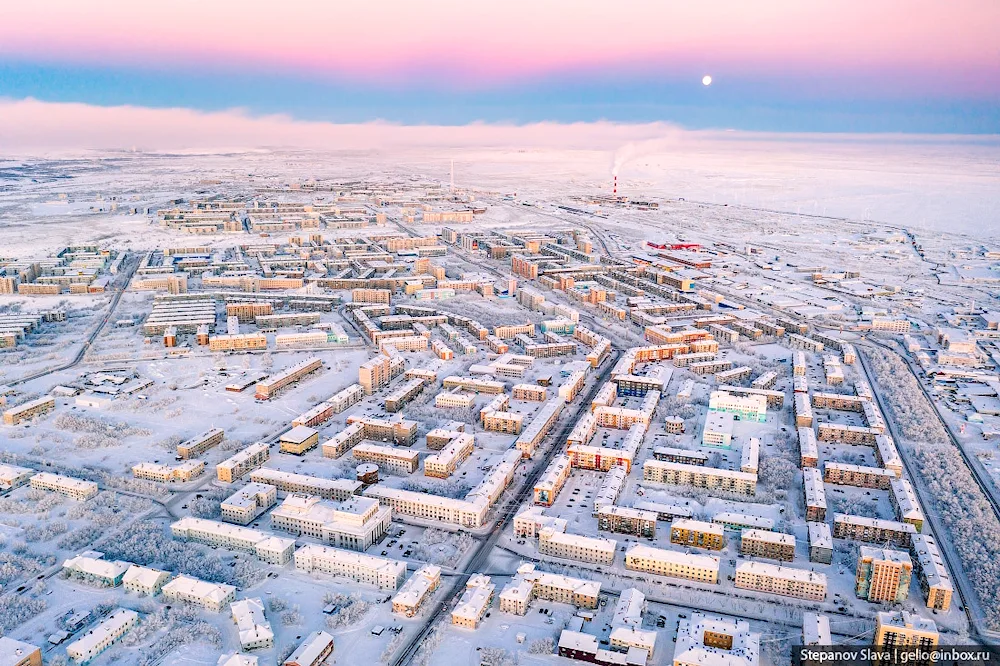 Northern village Vorkuta 2020