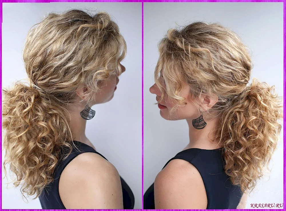 Casual hairstyles on curly hair