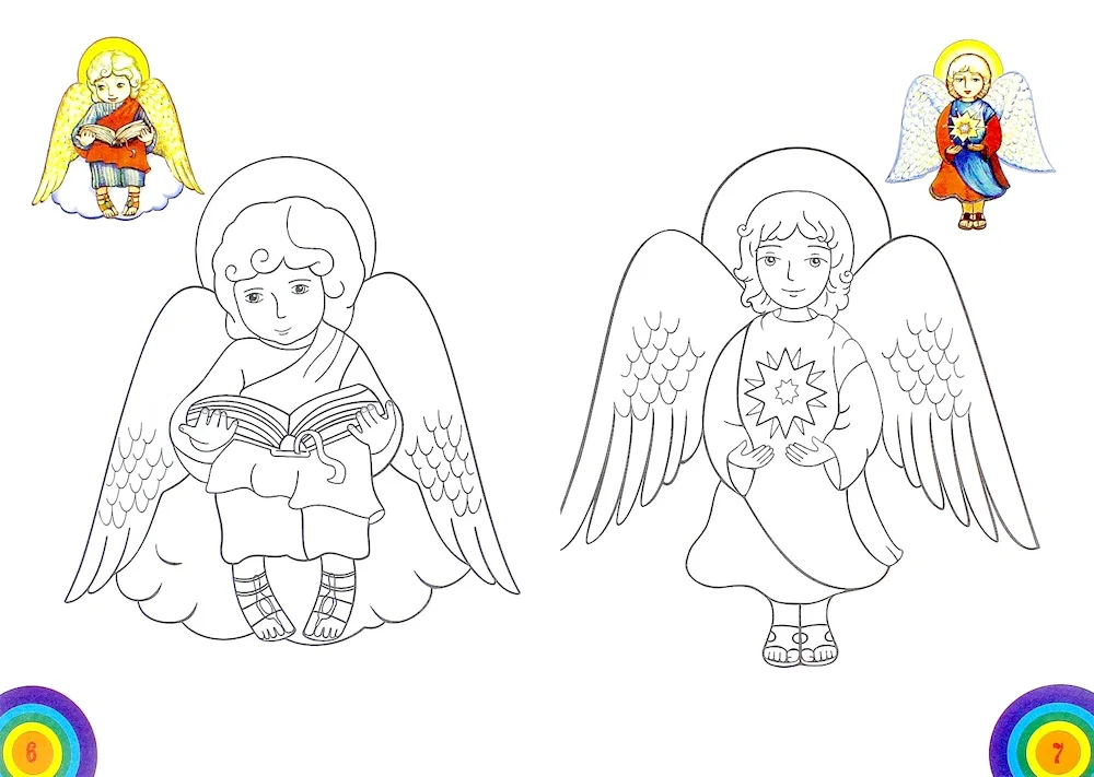 Angel drawing for children