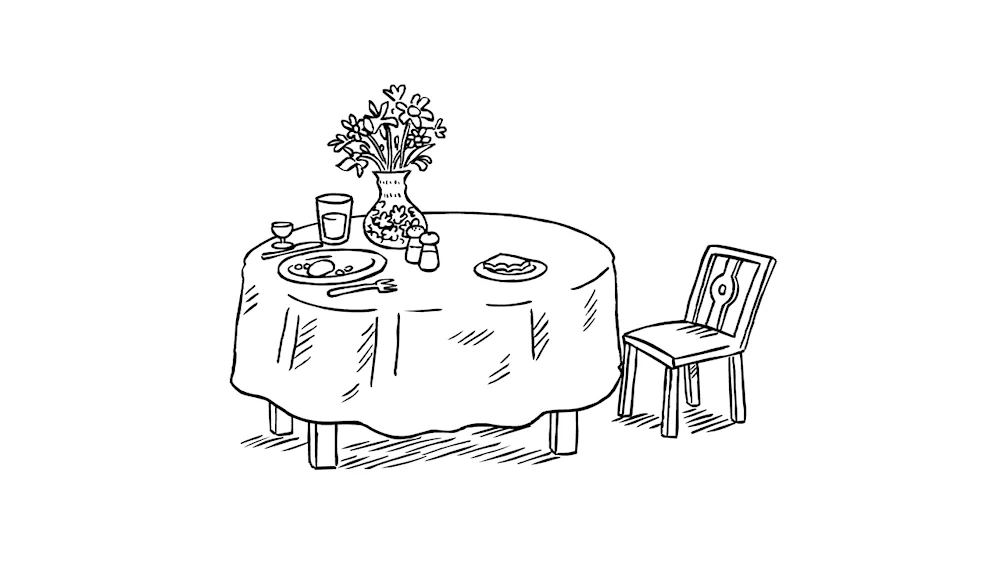 Holiday table drawing