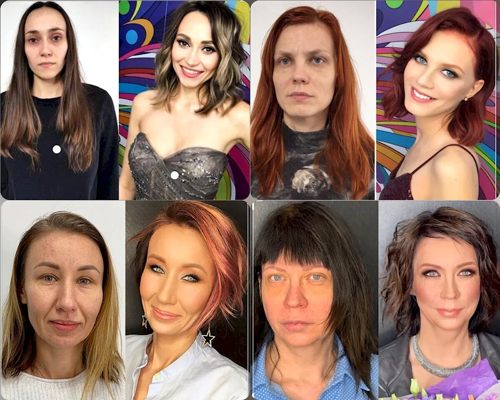 Transformation before and after haircuts
