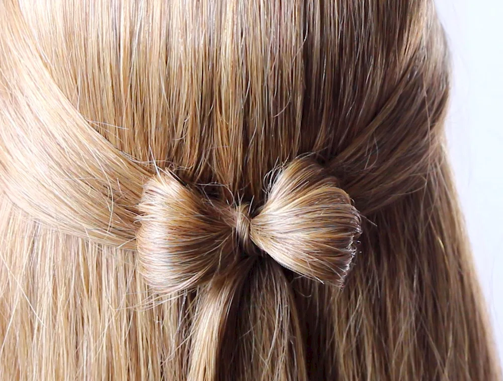 Hair bow hairstyle