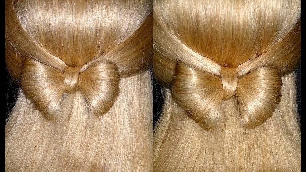 Hair bow hairstyle