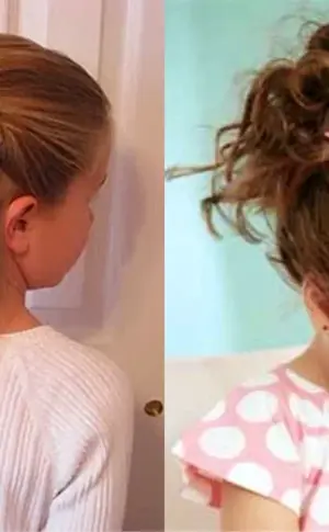 Hairstyle for a girl for graduation to the garden