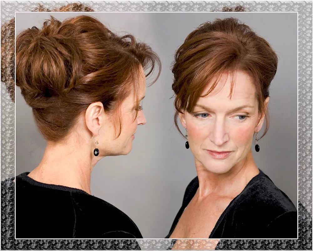 Hair for mother of the bride on medium hair
