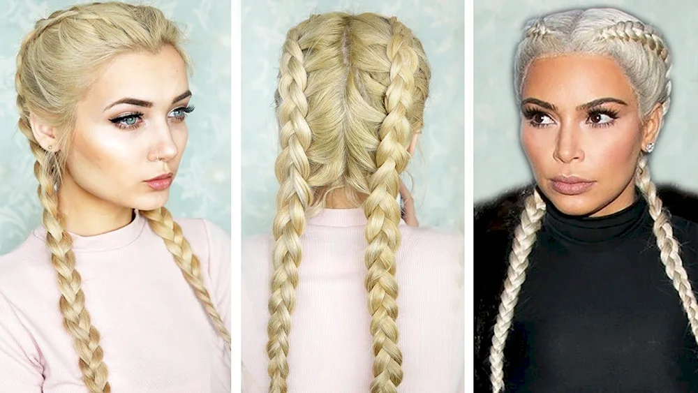 Two braids hairstyle
