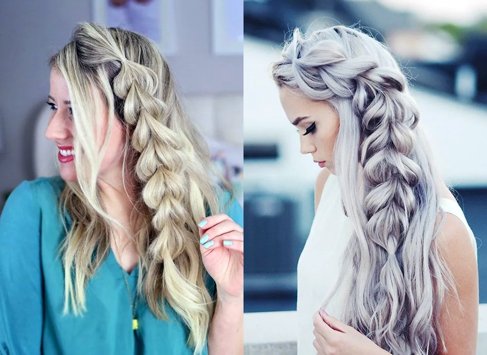 Braid with loose hair