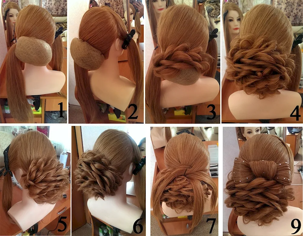 Bun with bow hairpin