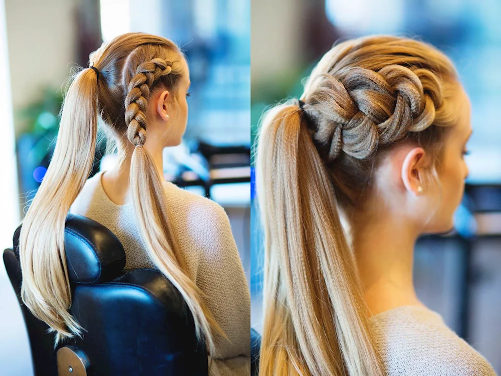 Smooth hairstyles for long hair