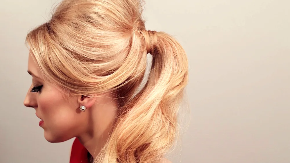 Ponytail hairstyle.