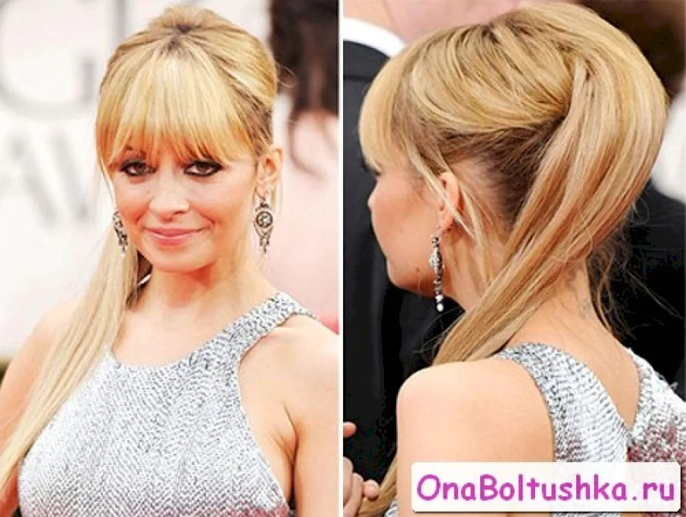 Ponytail hairstyle with bangs