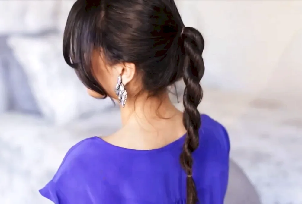 Tail ponytail with braids