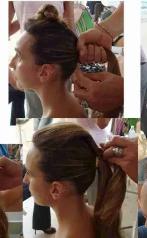 Ponytail hairstyle for medium hair