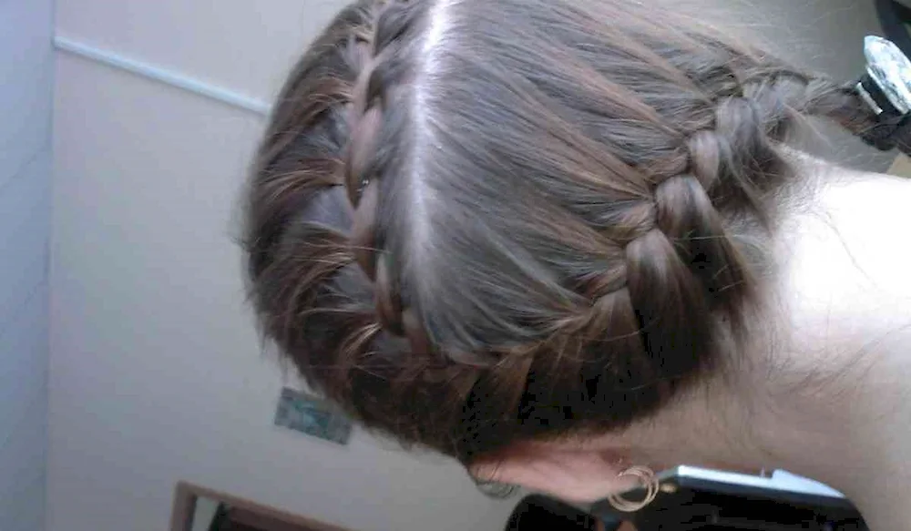 Laurel wreath basket hairstyle