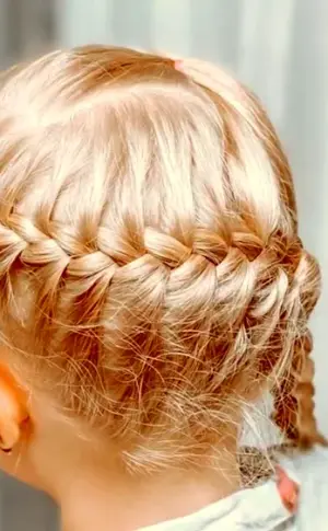 Basket hairstyle for girl