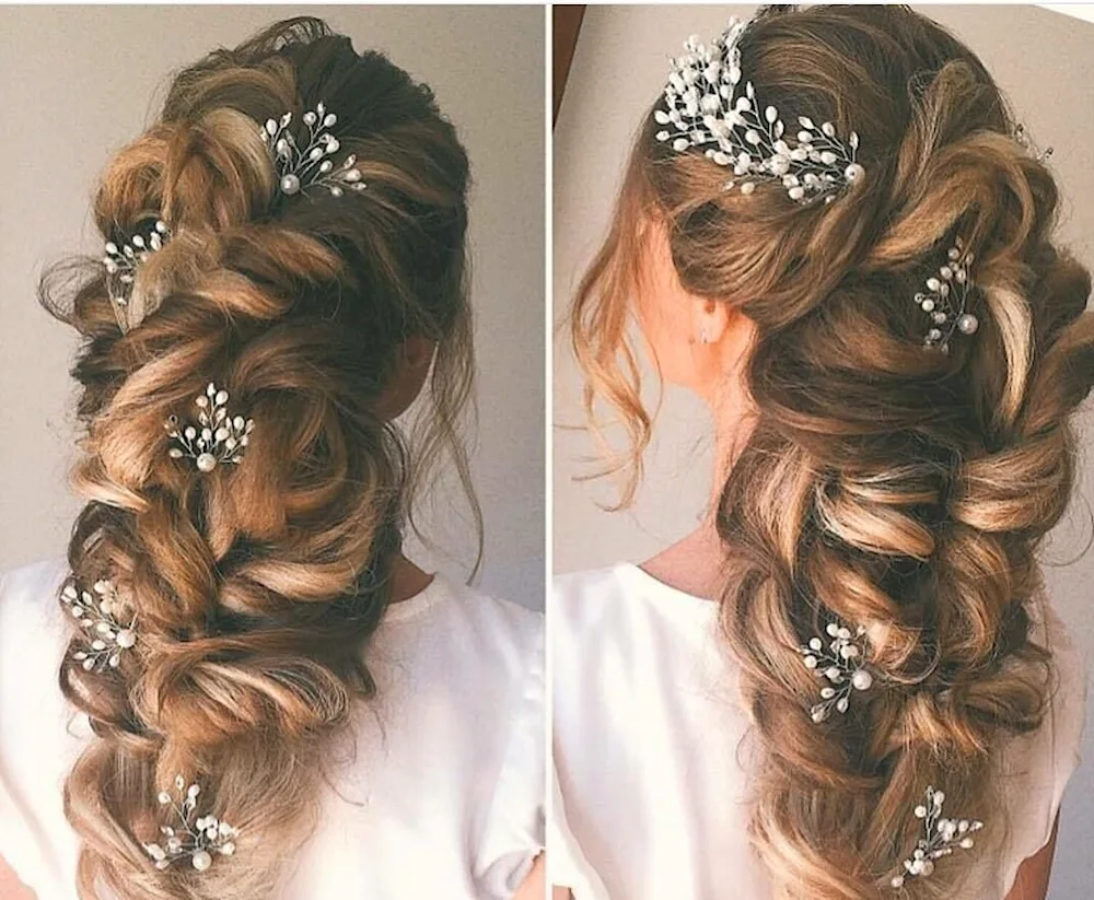 Greek braid hairstyle for long hair for prom