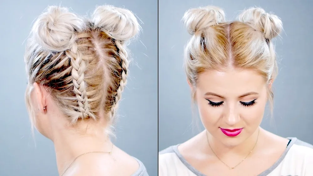 Pretty bun hairstyles for short hair