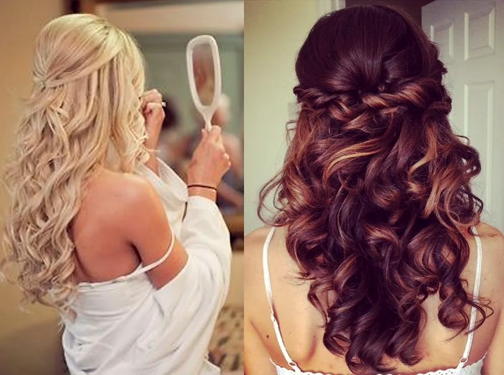 Hair curls on medium hair