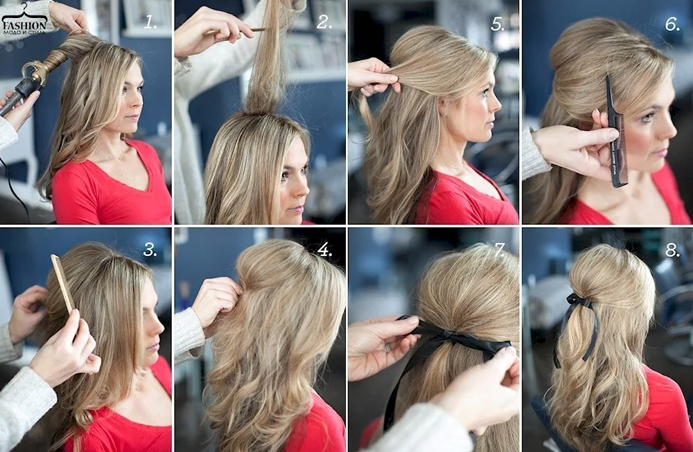 Loose hair and braid