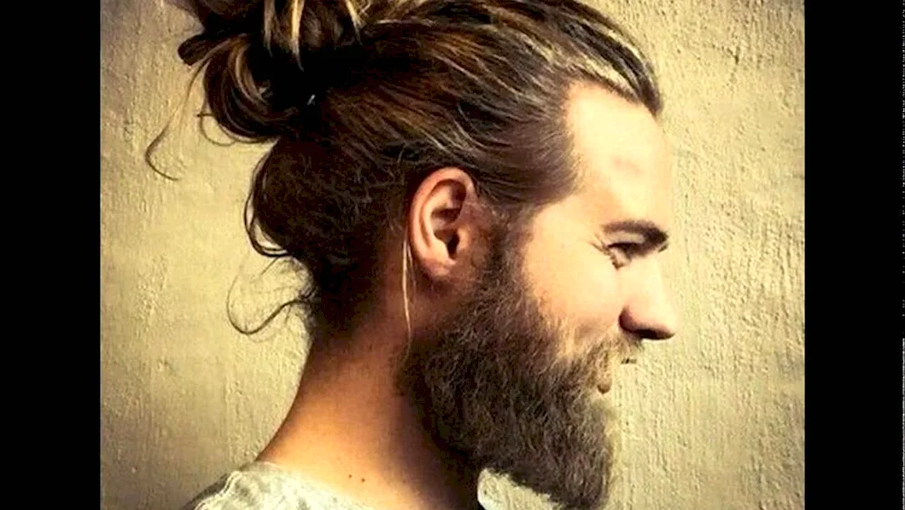 Man bun haircut man bun