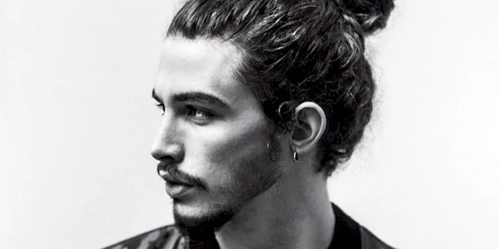 Man bun haircut