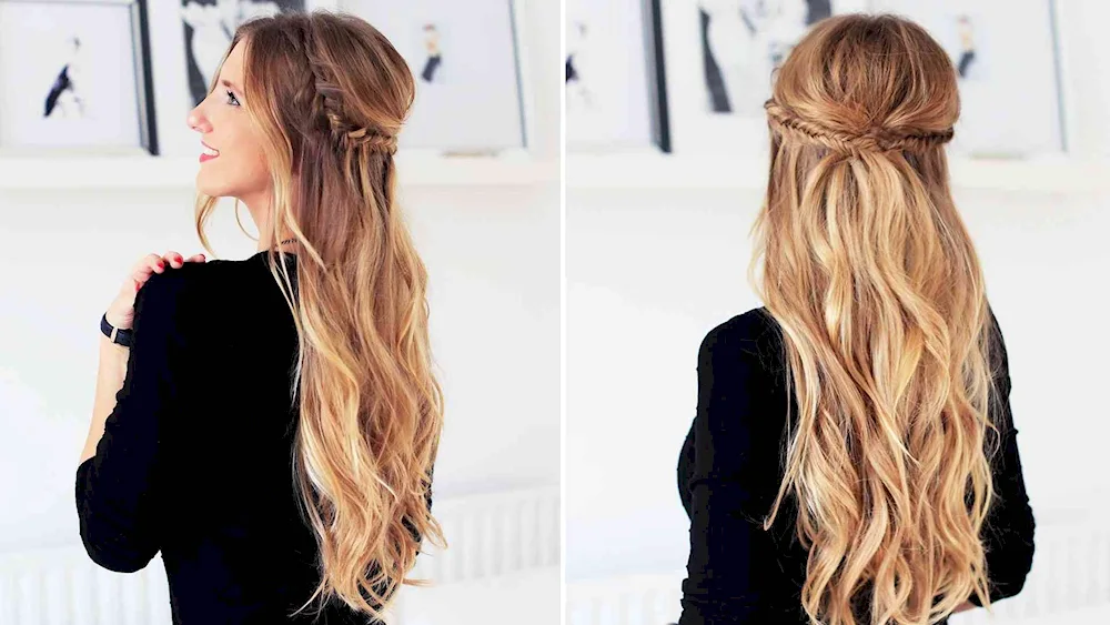Malvinka ponytail for long hair loose