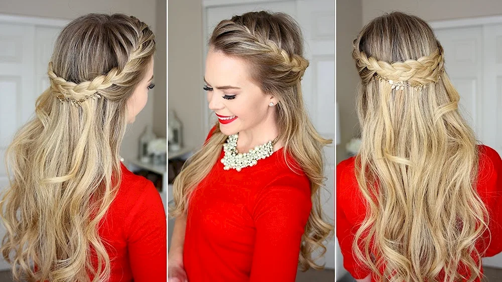 Long hair curls at home