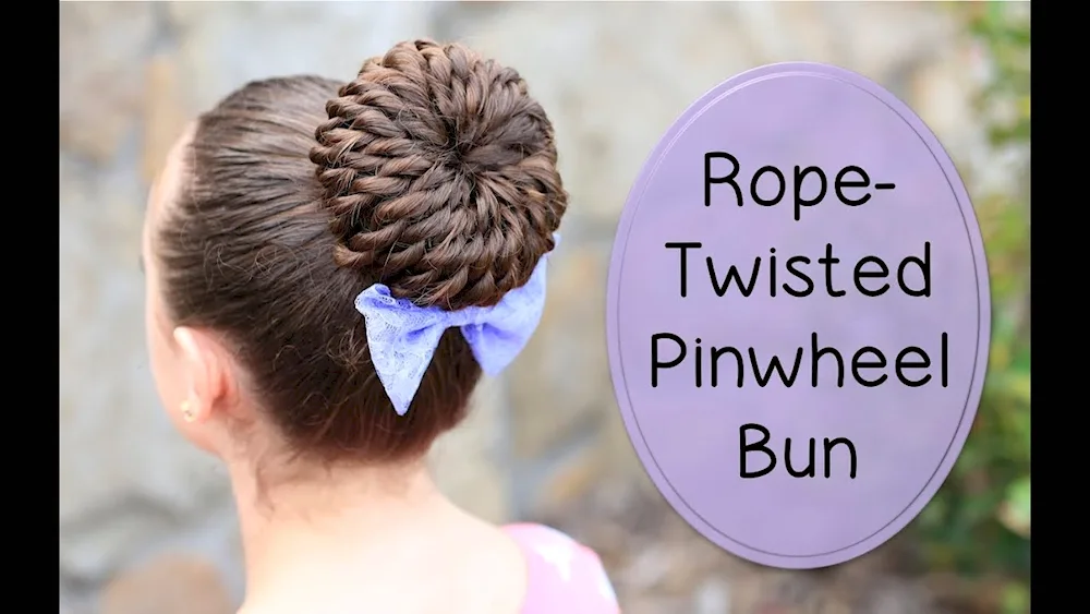 Bun hairstyle for a girl