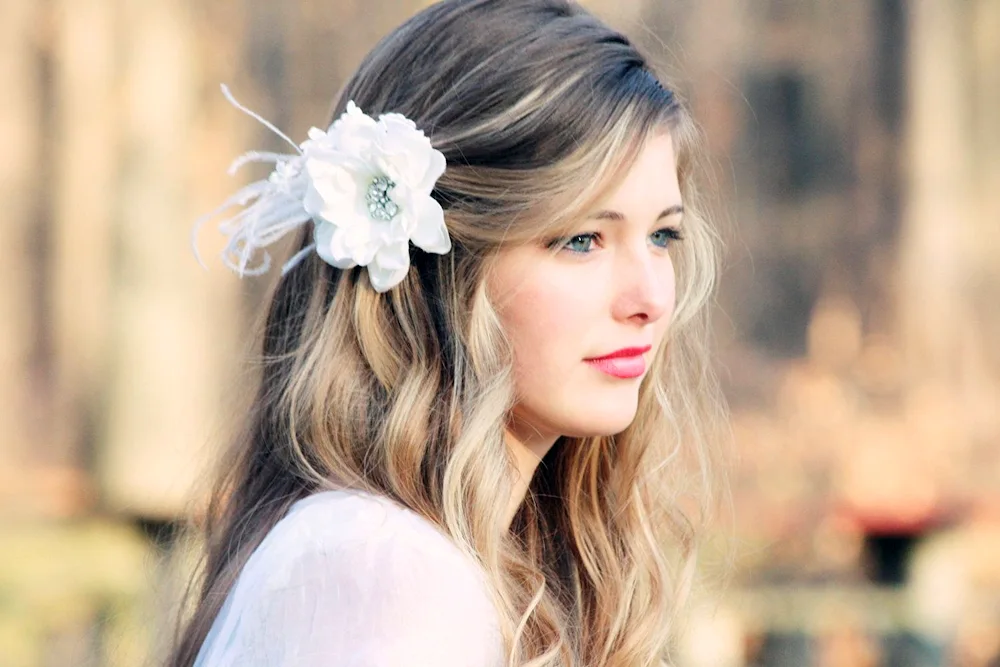 Girl in a wedding dress