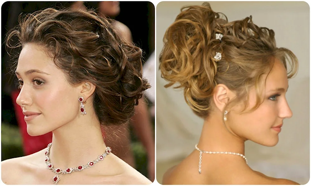 Hairstyles for medium hair for a celebration