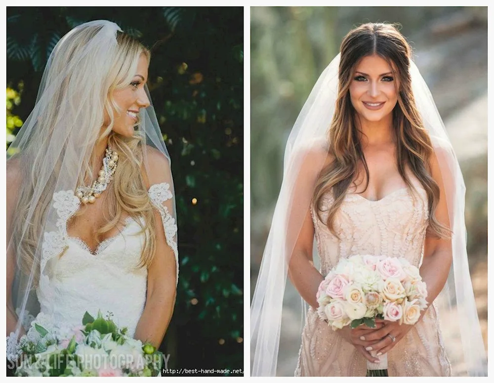 Wedding hairstyle with veil