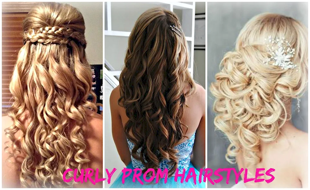 Hairstyle for prom on long hair