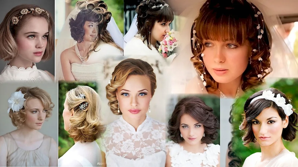 Prom hairstyle on short hair