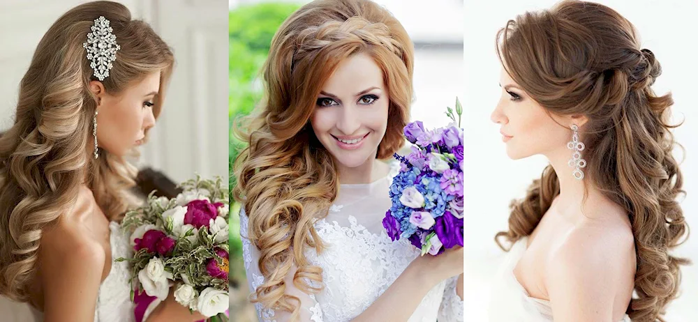 Bride's hairstyle Malvinka