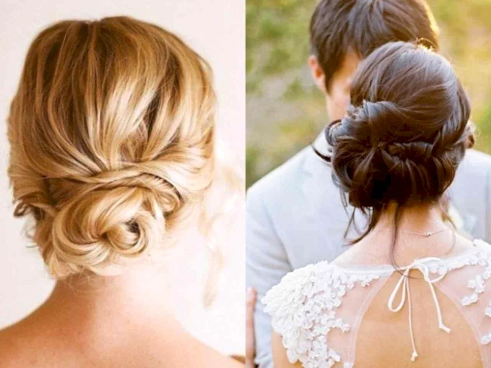 Low bun hairstyle