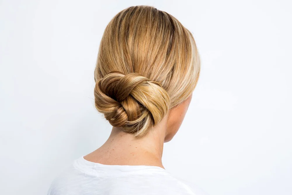 Low bun hairstyle