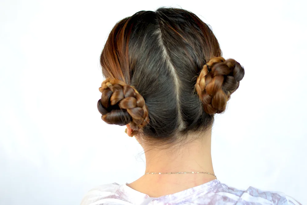 Two buns hairstyle