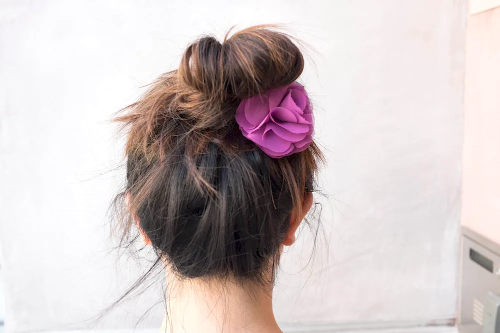 Girl's ponytail